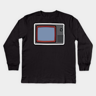 Old TV. Old age single icon in flat style vector symbol illustration. Kids Long Sleeve T-Shirt